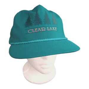 NWOT Vintage Clear Lake teal turquoise trucker Dad hat
